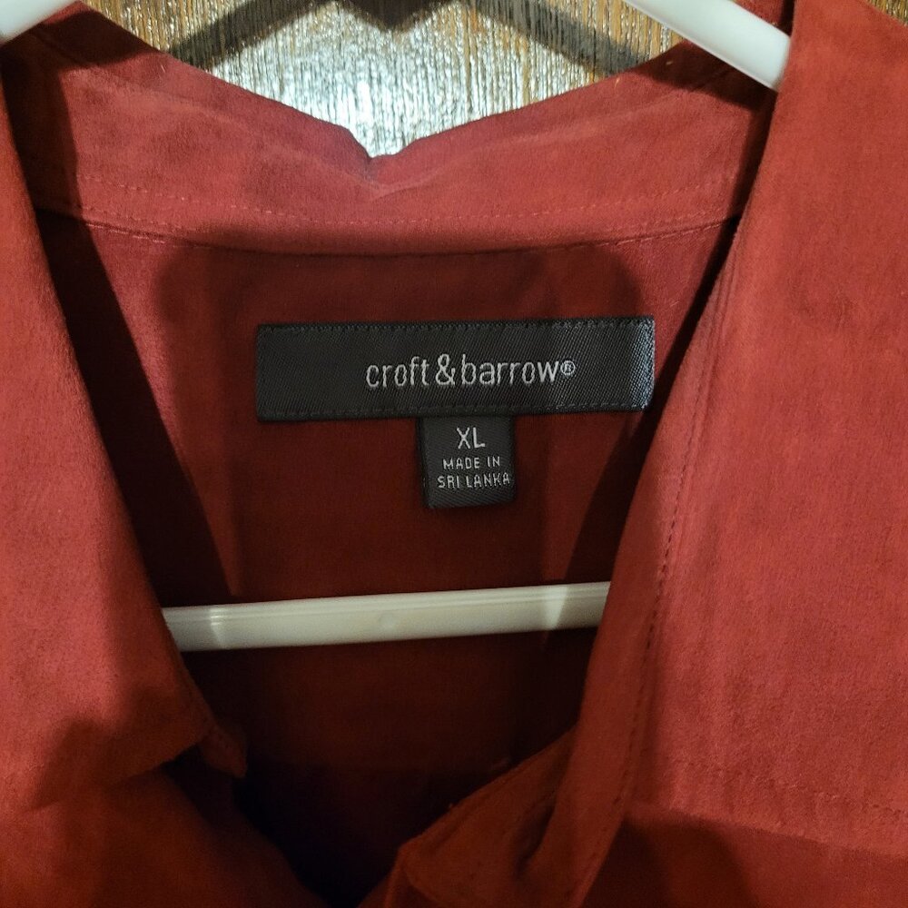 Faux suede shirt